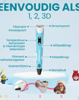 Pacote inicial de caneta 3D - Filamento de 10 cores