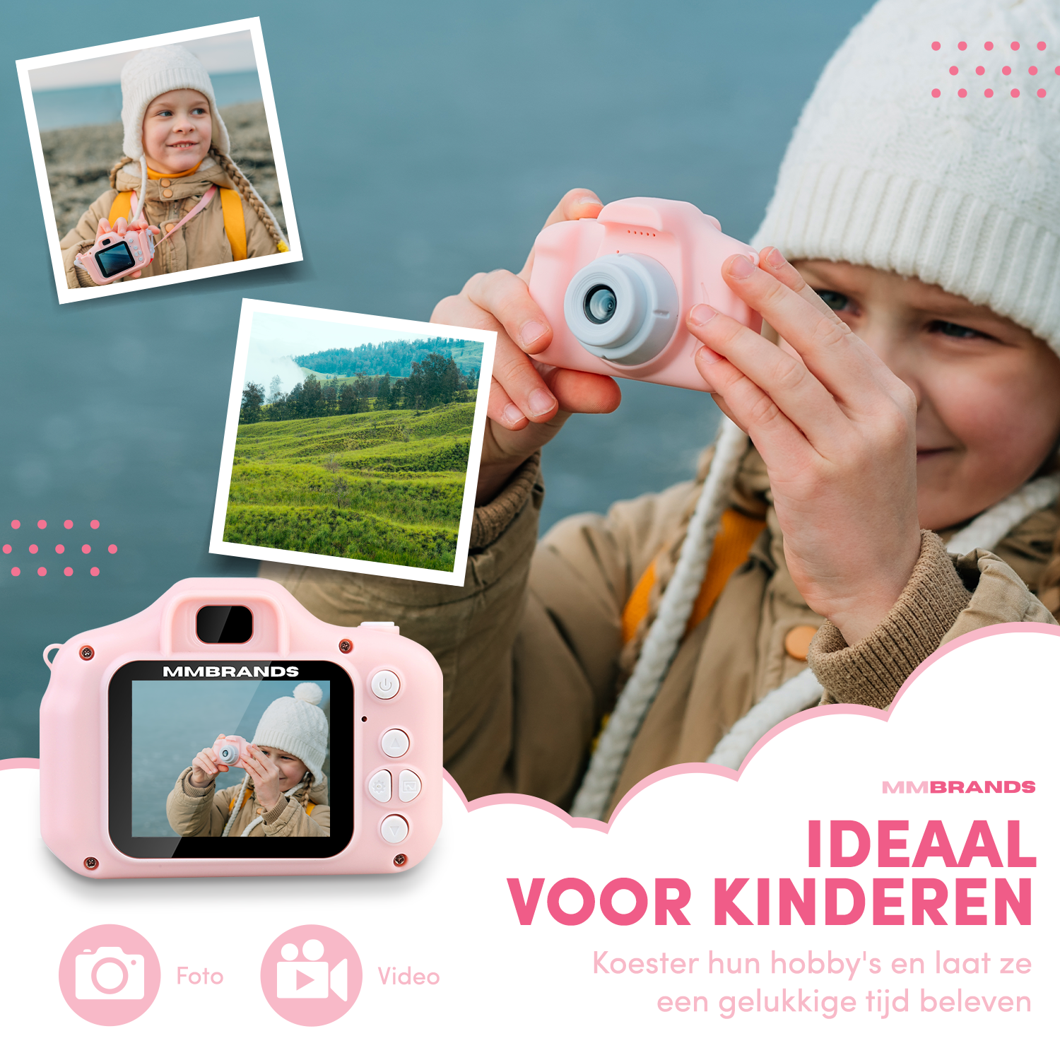 Digitale Kinderkamera - inkl. 32 GB SD-Karte – Rosa