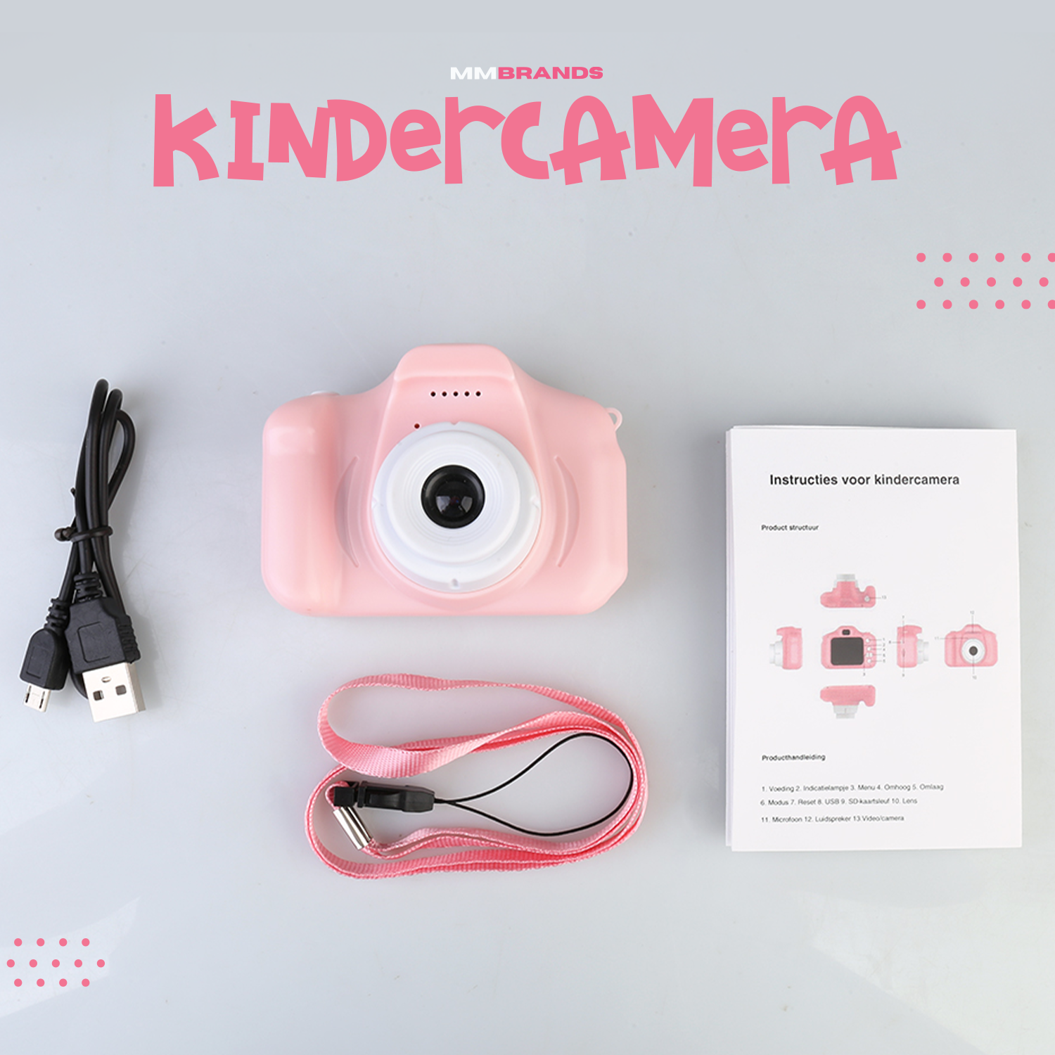 Digitale Kinderkamera - inkl. 32 GB SD-Karte – Rosa