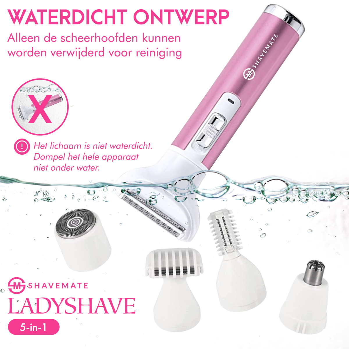 Ladyshave 5-in-1 - Elektrisch Scheerapparaat Vrouwen