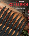 Steakmessen Set - 8 Stuks - Zwart