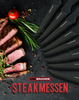 Steakmessen Set - 8 Stuks - Zwart