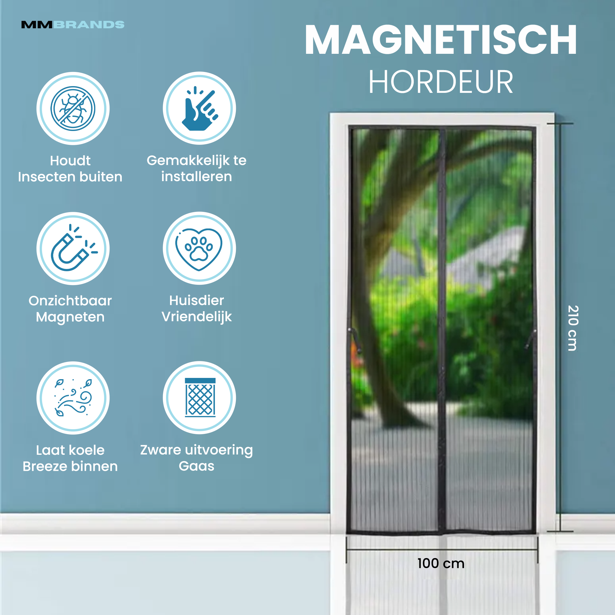 Fliegengitter magnetisch – 210 x 100 cm